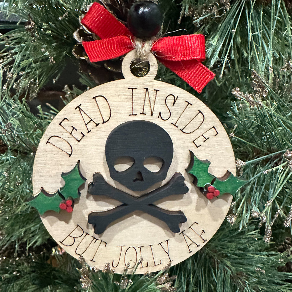 Dead Inside Funny Ornament