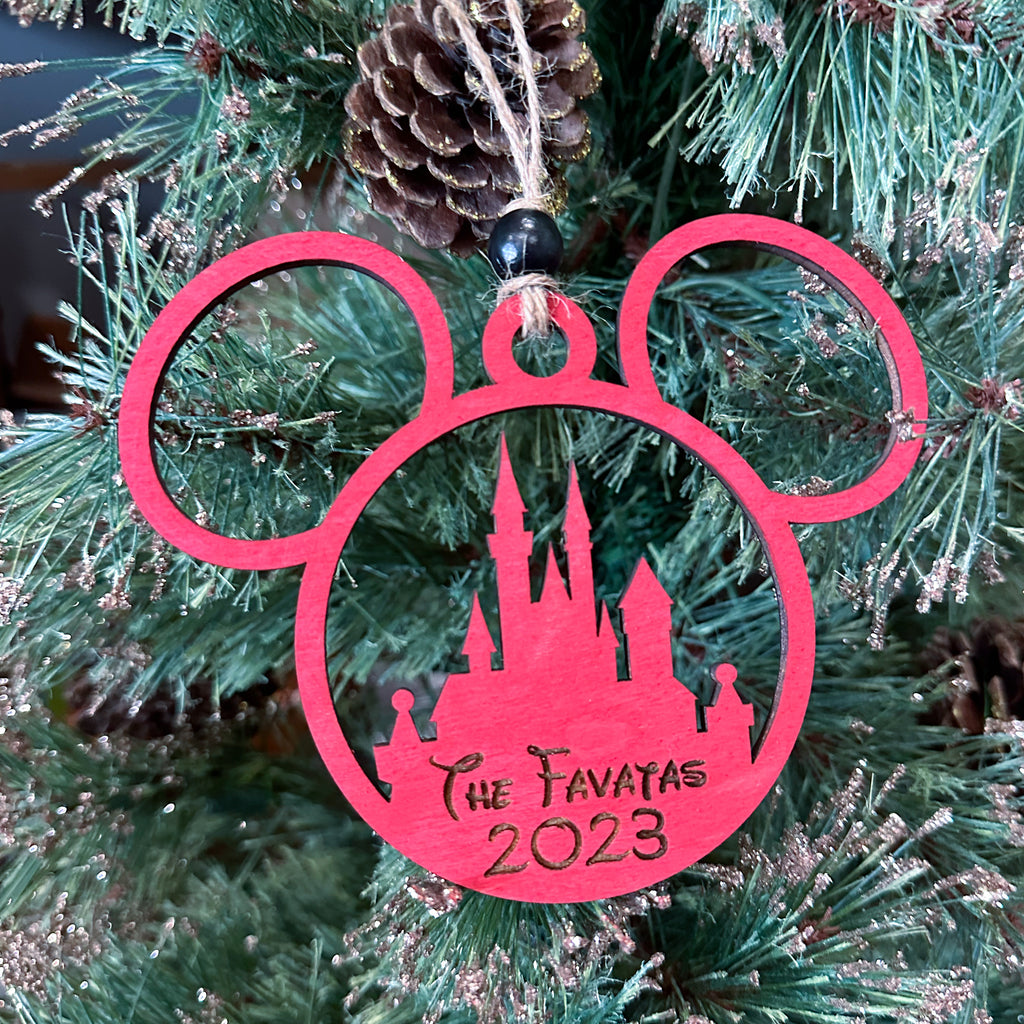 Mouse Personalized Ornament / car tag