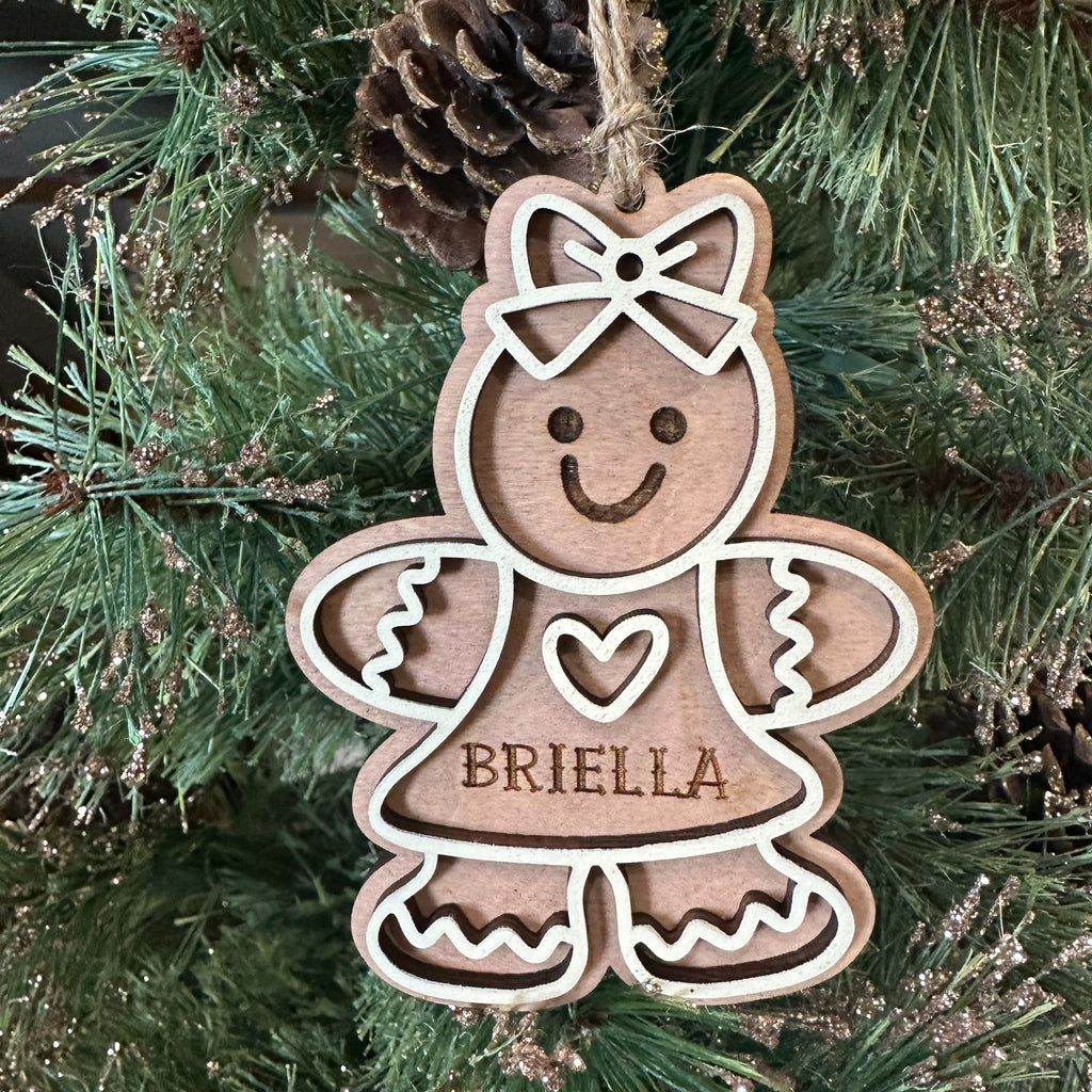 Gingerbread Girl Personalized Ornament