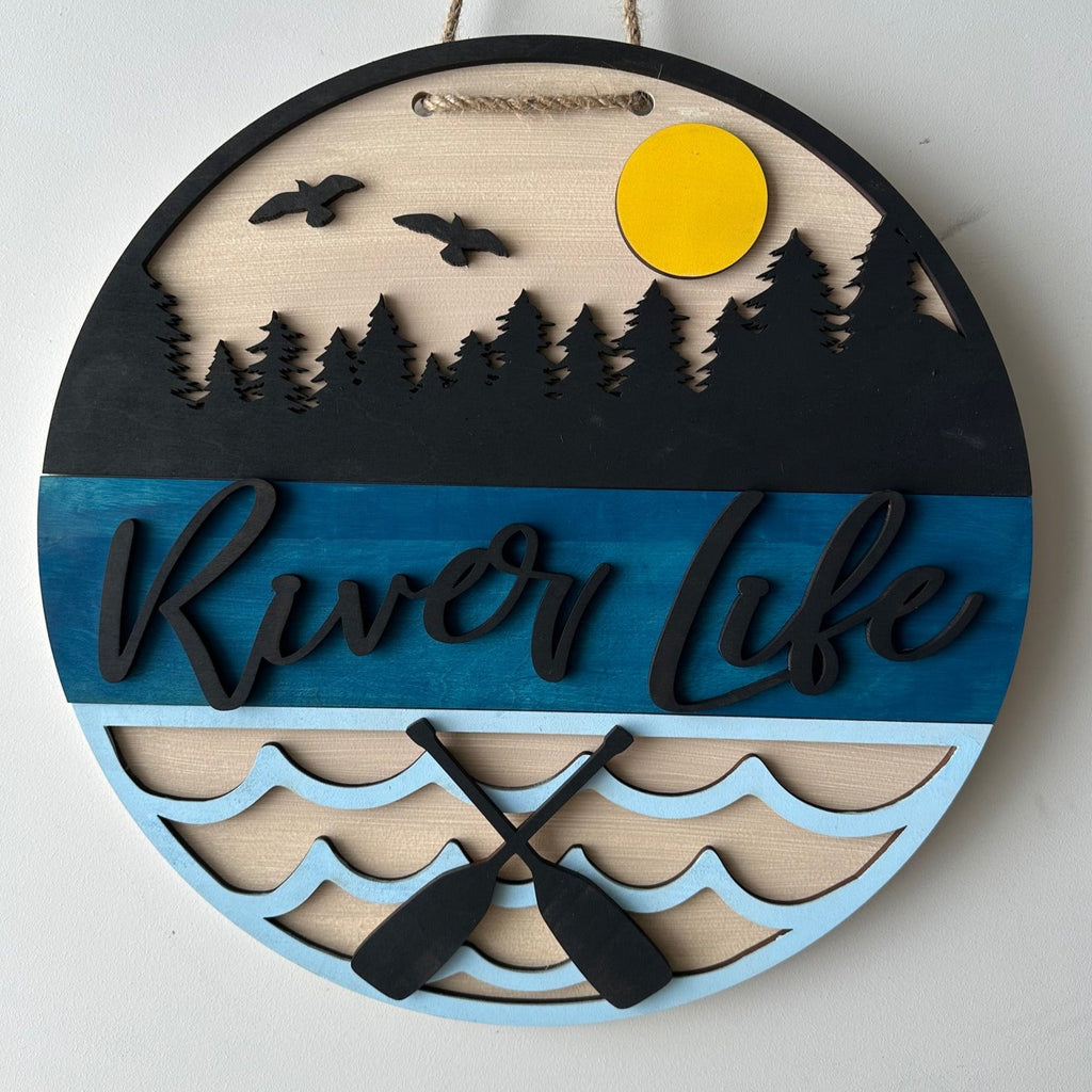 River Life Round Sign