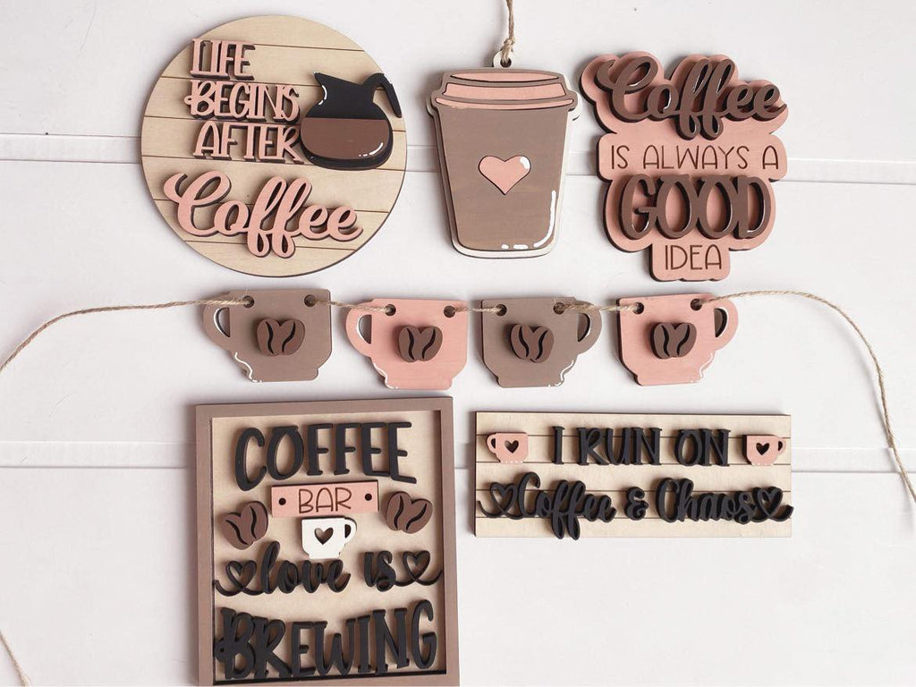 Coffee Lover Tiered Tray Set