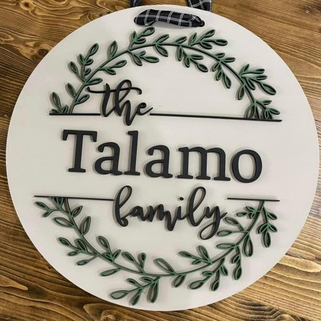 Family Name Round Sign