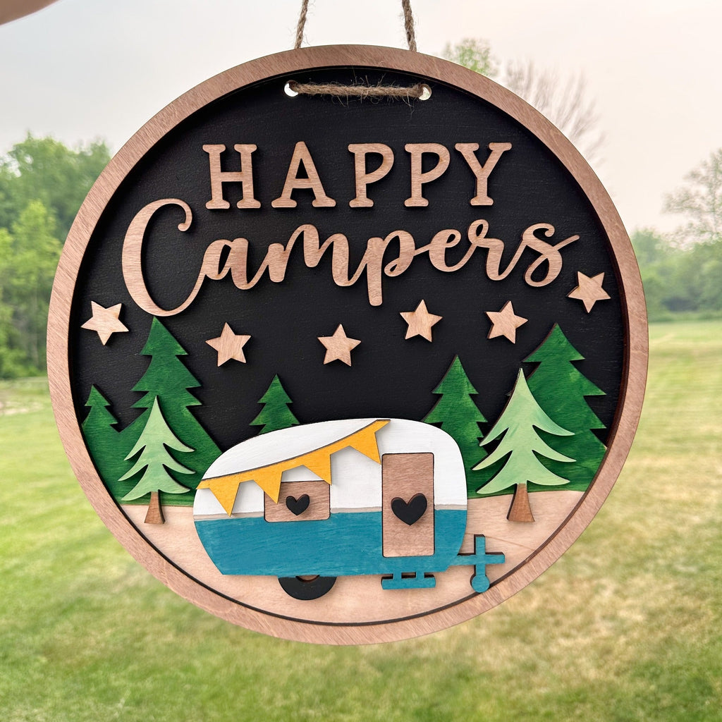 Happy Camper Round Sign